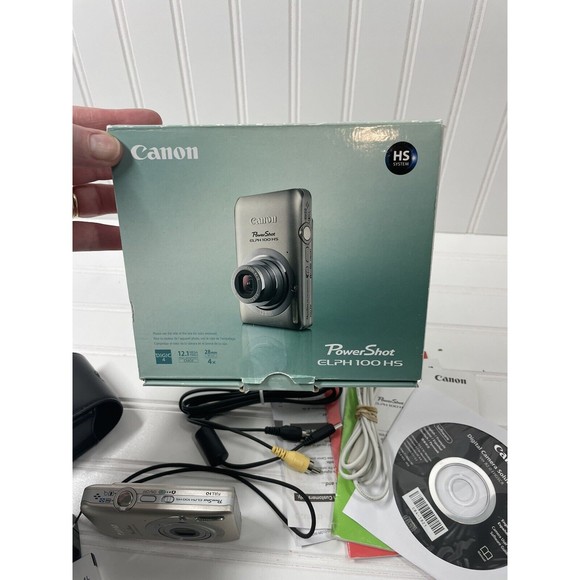 Canon PowerShot ELPH 100 HS Digital Camera Silver 12.1MP 4x Zoom Tested - Picture 4 of 12